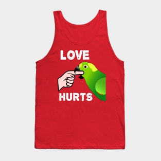 Love Hurts Yellow Naped Amazon Parrot Biting Tank Top